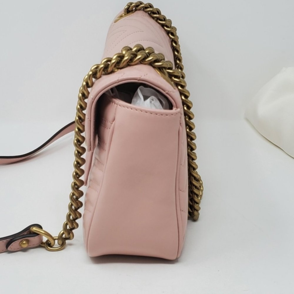 Gucci Small Marmont Matellasse Leather Crossbody - Picture 8 of 14